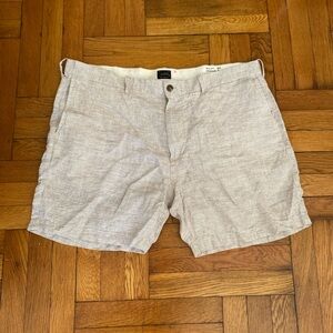 J.Crew Men's Tan Linen Shorts - Size 40